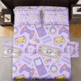 4 Pcs Fitted Sheet Set Full Size with 16" Deep Pocket, Kawaii Game