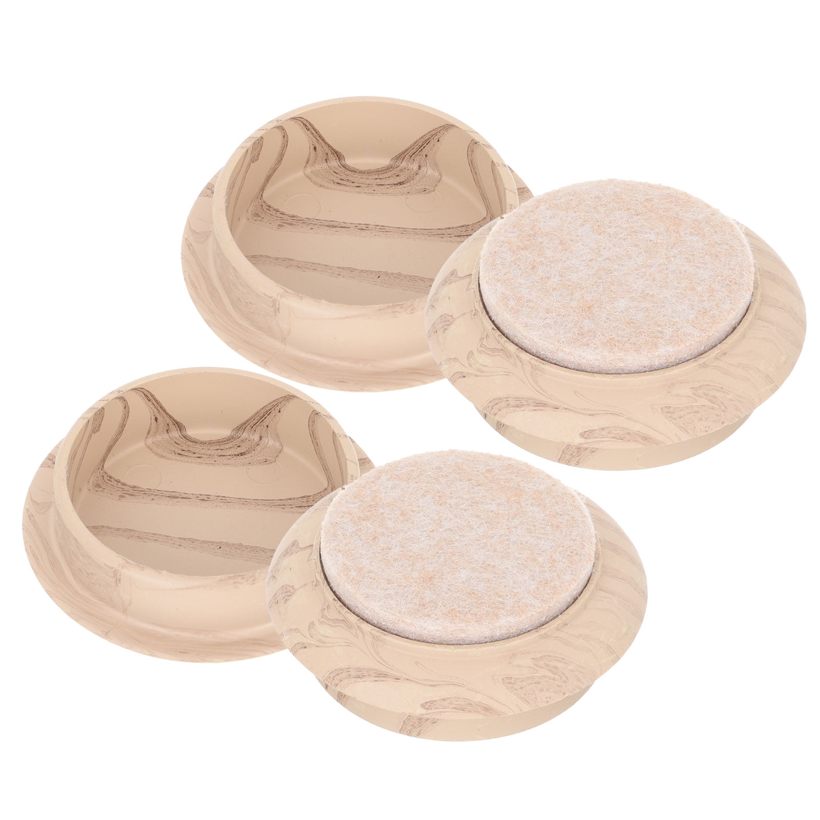 4 Pcs Fixed Caster Cup Chairs Hardwood Floor Protectors for Furniture