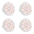 thumbnail image 1 of 4 Pcs Flamingo Knobs for Kitchen Cabinet Cupboard Dresser Bookcase Drawer Pulls Handles Round Home Decor, 1 of 5