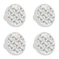 thumbnail image 1 of 4 Pcs Flamingo Knobs for Kitchen Cabinet Cupboard Dresser Bookcase Drawer Pulls Handles Round Home Decor, 1 of 5