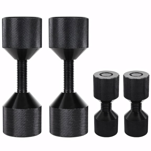 4 Pcs Flange Two Hole Pins, 1-1/8 in 2-Hole Alignment Tool Set, Aluminum Flange Alignment Pins w/Threaded Rods, Anti-Slip Texture, Black