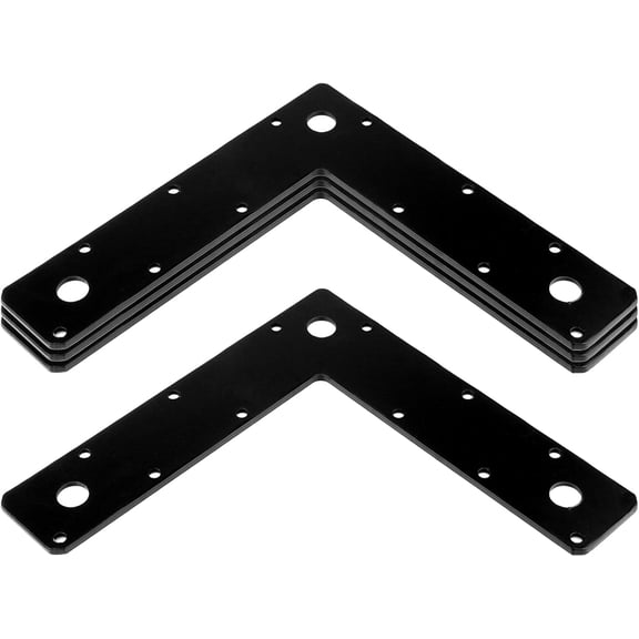 4 Pcs Flat Corner Brace,9" x 9" x 2-1/8" L Shaped Mending Plate, 1/8" Thick