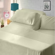 4 Pcs Flex Top King Sheets For Sleep Number 100% Cotton,400 TC Ivory Solid King 34" Top Split Sheets Fits Upto 15" Deep