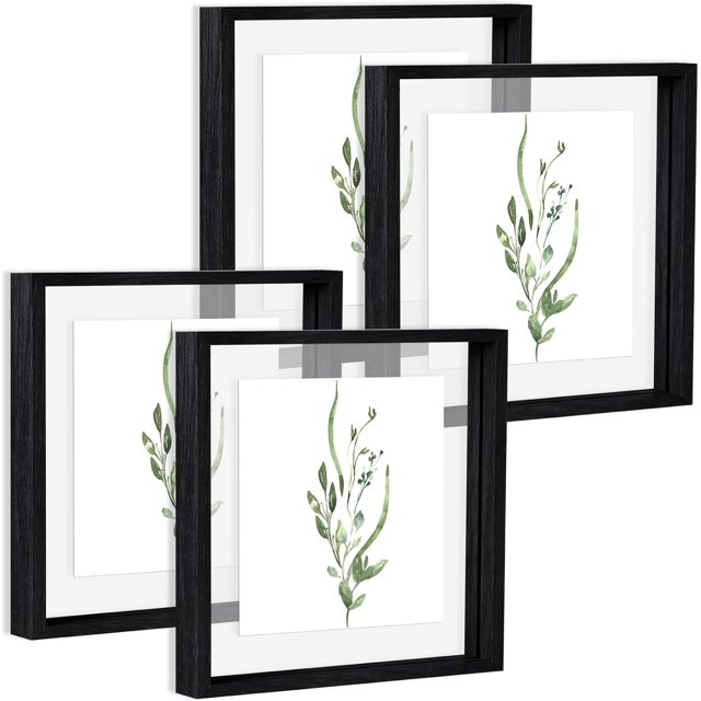 4 Pcs Floating Frame Double Acrylic Picture Frame Display Photo Frame ...