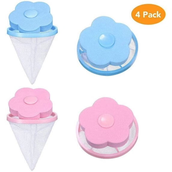 4 Pcs Floating Pet Hair Catcher,Laundry Lint Catcher,Washing Machine Hair Remover