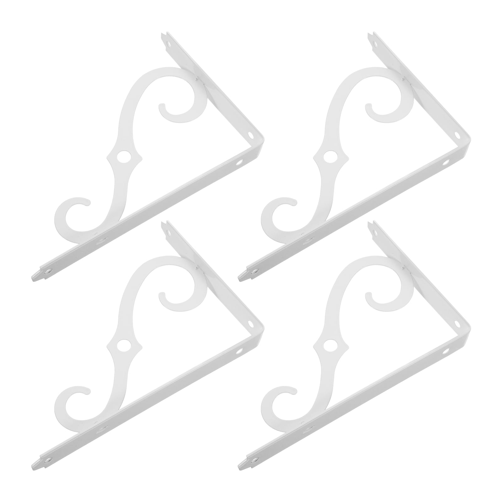 WHAMVOX 4-Pack Heavy Duty Vintage Style Wall Shelf Brackets, Strong Support Brackets for Secure Wall Mounting