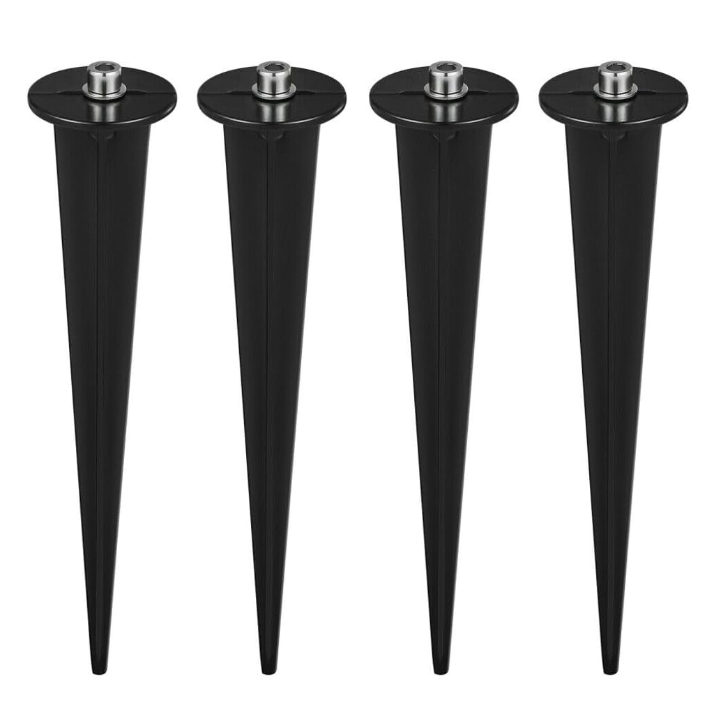 4 Pcs Flood Light AIF4 Ground Stake Threaded Spike Metal Replacement
