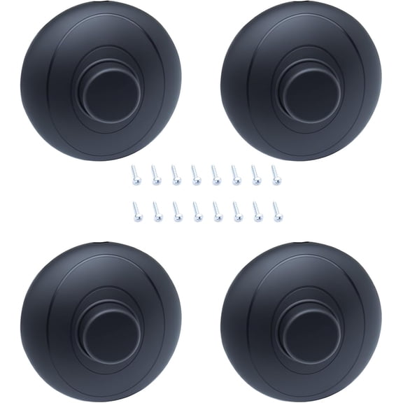 4 Pcs Floor Lamp Foot Switch Round Inline Foot Pedal Switch for Lamp (Black)
