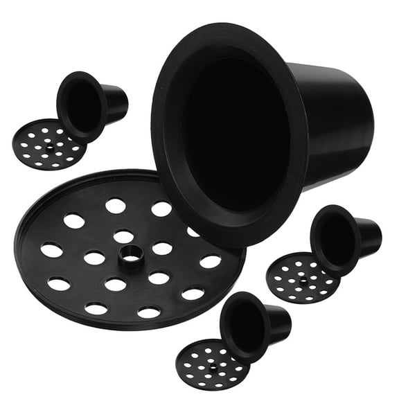 4 Pcs Flower Arrangement Base Grave Vases for Flowers Gravesite Holder Graveyard Container Plastic Pot