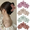 thumbnail image 1 of 4 Pcs Flower Hair Clips for Women 4.5 Inch Claw Clips Large Matte Hair Clips for Thick Hair Non Slip Strong Hold Big Hair Clips for Girls Jaw Hair Clips Hair Accessories for Women Girls, 1 of 6