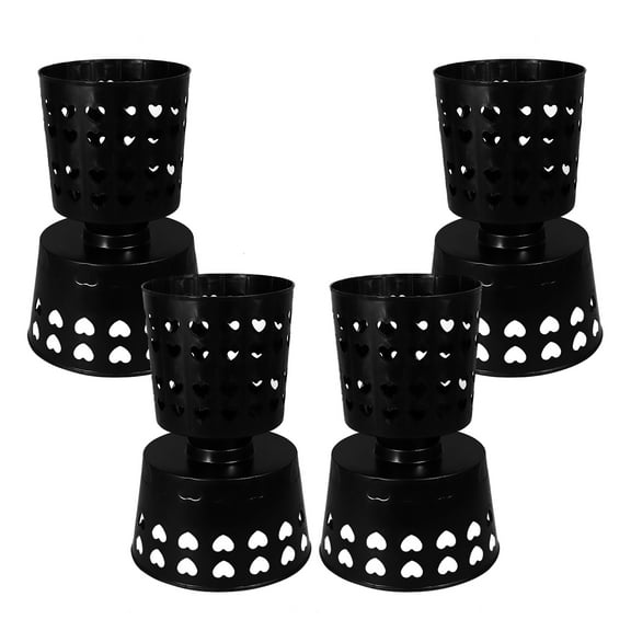 4 Pcs Flower Packaging Liner DIY Bouquet Kit Implement Plant Stands Bride Black