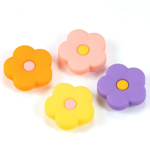 4 Pcs Flower Thumb Grip Caps for Nintendo Switch/Lite/OLED Joycon, Soft Silicone Joystick Covers for Switch Accessories