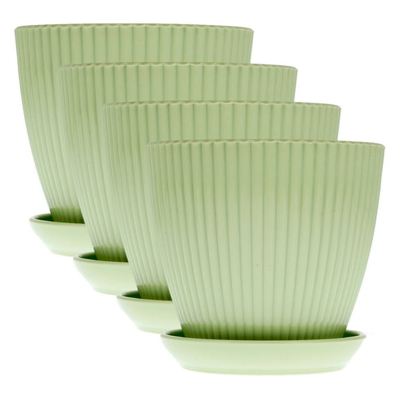 TABLZONE Planter Pots For Indoor Plants Mint Green 4Pcs 11X10CM