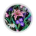 thumbnail image 1 of 4 Pcs Flowers Iris Lily Knobs for Kitchen Cabinet Cupboard Dresser Bookcase Drawer Pulls Handles Round Home Decor, 1 of 5