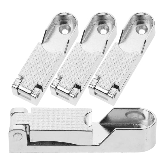 HEMOTON 4pcs Closet Rod Support Brackets Pole Socket Flange Holders