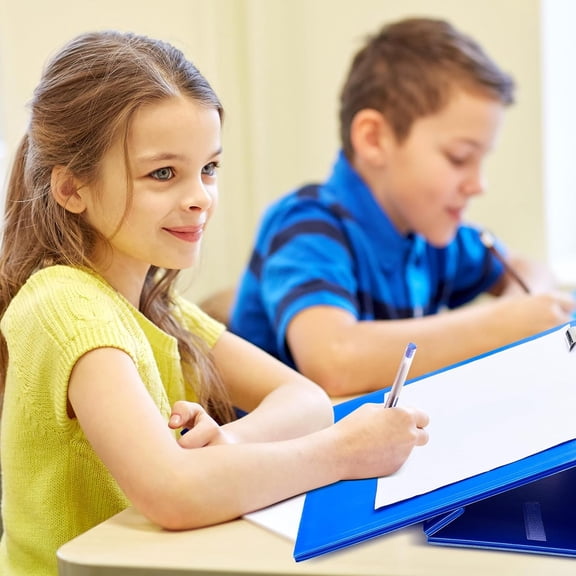 4 Pcs Folding Slant Board for Writing 14 x 12 Inch Large Slanted Clipboard Adjustable Tilted Writing Board Sloped Surface to Improve Handwriting Legibility Endurance for Office Reading (Blue)