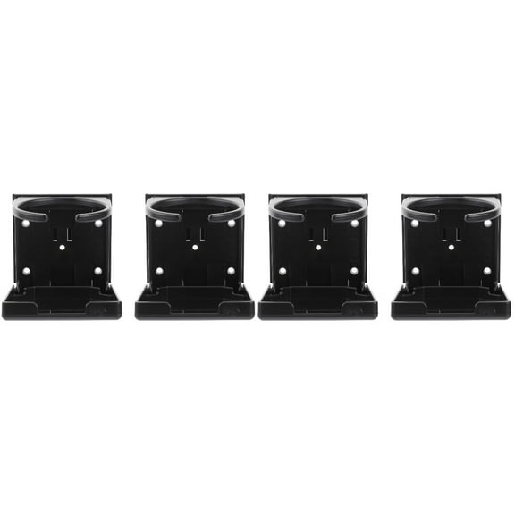 NUOLUX Black Foosball Cup Holder Set, Screw-Fixed Design for Table and Chair, 4 Pieces