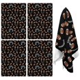 thumbnail image 1 of 4 Pcs Football Text Black Pattern Funny Kitchen Towels, Microfiber Dish Towels, Kitchen Tea Towels Set 18" X 26", 1 of 6