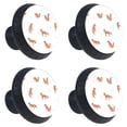 thumbnail image 1 of 4 Pcs Fox Knobs for Kitchen Cabinet Cupboard Dresser Bookcase Drawer Pulls Handles Round Home Decor, 1 of 5