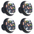 thumbnail image 1 of 4 Pcs Fox Knobs for Kitchen Cabinet Cupboard Dresser Bookcase Drawer Pulls Handles Round Home Decor, 1 of 5