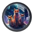 thumbnail image 1 of 4 Pcs Fox Knobs for Kitchen Cabinet Cupboard Dresser Bookcase Drawer Pulls Handles Round Home Decor, 1 of 8