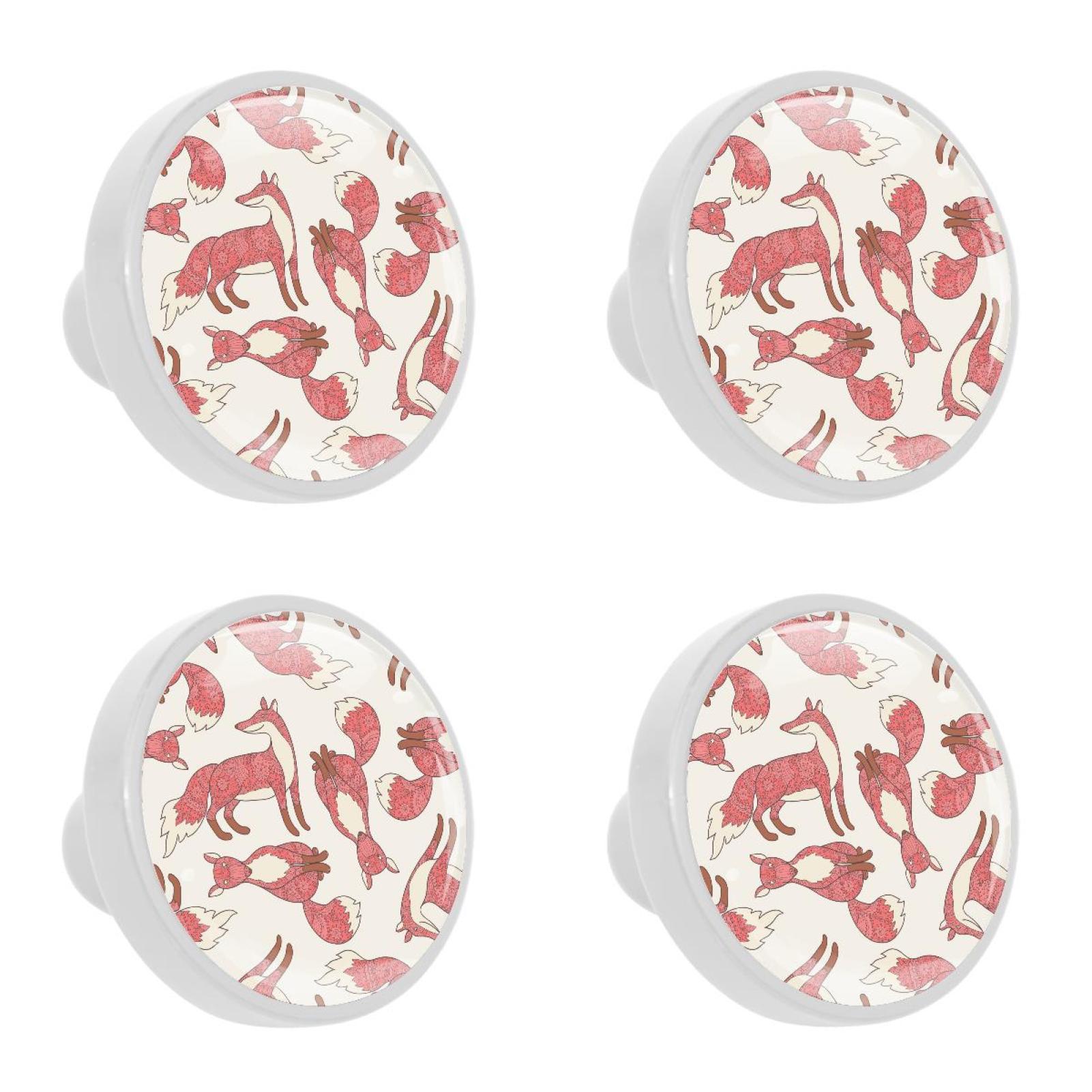 Fox Cupboard 4 Pcs Fox Knobs for Kitchen Cabinet Cupboard Dresser Bookcase Drawer ...