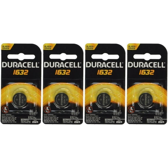 4 Pcs Fresh Duracell Lithium Battery ECR1632 CR1632 DL 1632 3V Batteries