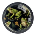 thumbnail image 1 of 4 Pcs Frog Knobs for Kitchen Cabinet Cupboard Dresser Bookcase Drawer Pulls Handles Round Home Decor, 1 of 8