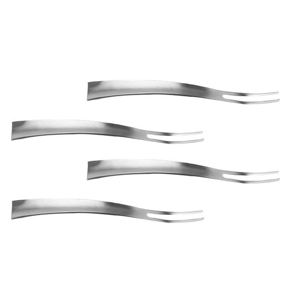 4-Piece Stainless Steel Fruit Fork Set for Cake and Dessert, Flatware Tableware with Stylish Design