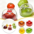 thumbnail image 1 of 4 Pcs Fruit Storage Containers,Lemon Avocado Onion Tomato Saver Keeper Fruit and Vegetable Storage Holder for Fridge, 1 of 9