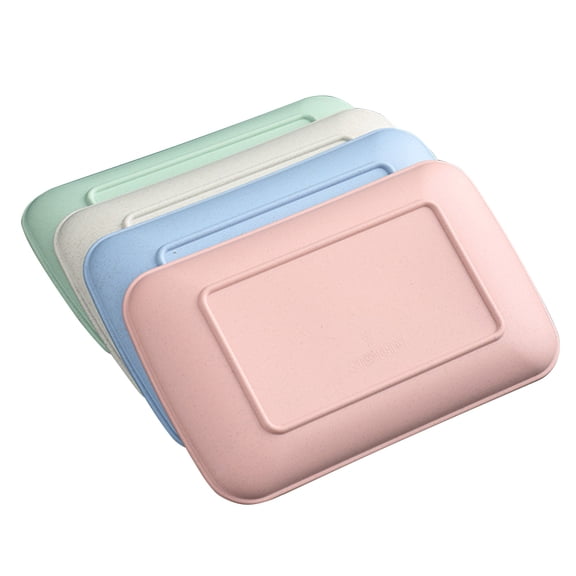 NIAIZEK  Rectangular Snackware Tray for Entertaining 4Pcs Assorted Color