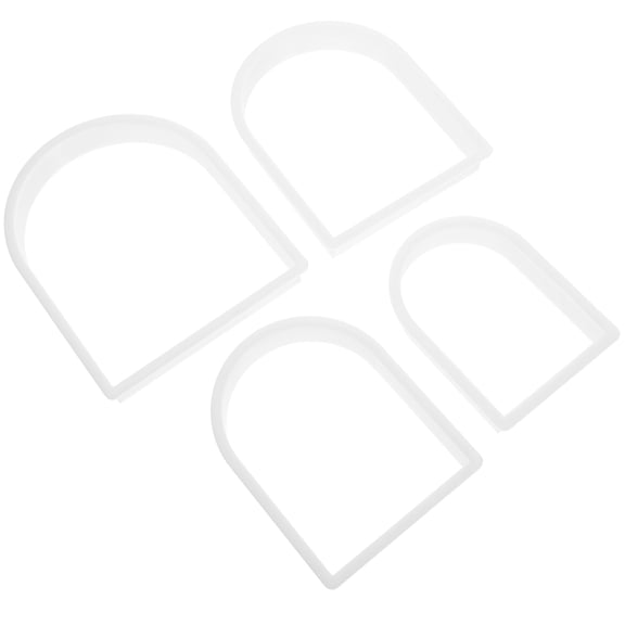 4 Pcs Fudge Candy Making Molds Cookie Decorating Mold Cookie Baking Supplies Biscuit Mold Biscuit Candy White Plastic