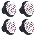 thumbnail image 1 of 4 Pcs Funny Eyes Lips Pattern Knobs for Kitchen Cabinet Cupboard Dresser Bookcase Drawer Pulls Handles Round Home Decor, 1 of 1
