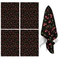 thumbnail image 1 of 4 Pcs Funny Kitchen Towels,Black Christmas Cherry Pattern Microfiber Dish Towels,Kitchen Tea Towels,Kitchen Towel Set (18" X 26"), 1 of 7