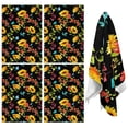 thumbnail image 1 of 4 Pcs Funny Kitchen Towels,Black Colorful Flower Leaf Sunflower Pattern Microfiber Dish Towels,Kitchen Tea Towels,Kitchen Towel Set (18" X 26"), 1 of 7