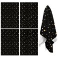 thumbnail image 1 of 4 Pcs Funny Kitchen Towels,Black Gold Star Pattern Microfiber Dish Towels,Kitchen Tea Towels,Kitchen Towel Set (18" X 26"), 1 of 7