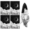 thumbnail image 1 of 4 Pcs Funny Kitchen Towels,Black Gothic Moon Mountain Pattern Microfiber Dish Towels,Kitchen Tea Towels,Kitchen Towel Set (18" X 26"), 1 of 7