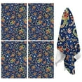 thumbnail image 1 of 4 Pcs Funny Kitchen Towels,Blue Christmas Candy Cane Pattern Microfiber Dish Towels,Kitchen Tea Towels,Kitchen Towel Set (18" X 26"), 1 of 7