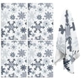 thumbnail image 1 of 4 Pcs Funny Kitchen Towels,Blue Christmas Snowflake Pattern Microfiber Dish Towels,Kitchen Tea Towels,Kitchen Towel Set (18" X 26"), 1 of 7