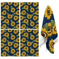 thumbnail image 1 of 4 Pcs Funny Kitchen Towels,Blue Sunflower Leaf Pattern Microfiber Dish Towels,Kitchen Tea Towels,Kitchen Towel Set (18" X 26"), 1 of 7