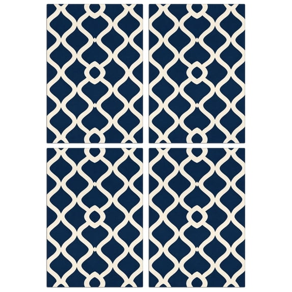 4 Pcs Funny Kitchen Towels,Blue and Beige Modern Art Geometric Microfiber Dish Towels,Kitchen Tea Towels,Kitchen Towel Set (18" X 26")