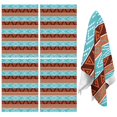 thumbnail image 1 of 4 Pcs Funny Kitchen Towels,Blue and Brown Geometric Pattern Microfiber Dish Towels,Kitchen Tea Towels,Kitchen Towel Set (18" X 26"), 1 of 7