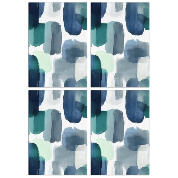 4 Pcs Funny Kitchen Towels,Blue and Grey Abstract Art Artwork Microfiber Dish Towels,Kitchen Tea Towels,Kitchen Towel Set (18" X 26")