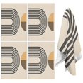 thumbnail image 1 of 4 Pcs Funny Kitchen Towels,Brown Boho Geometric Pattern Microfiber Dish Towels,Kitchen Tea Towels,Kitchen Towel Set (18" X 26"), 1 of 7