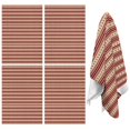 thumbnail image 1 of 4 Pcs Funny Kitchen Towels,Brown and Red Christmas Striped Pattern Microfiber Dish Towels,Kitchen Tea Towels,Kitchen Towel Set (18" X 26"), 1 of 7