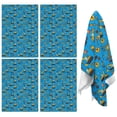 thumbnail image 1 of 4 Pcs Funny Kitchen Towels,Cartoon Construction Vehicles Signs Blue Pattern Microfiber Dish Towels,Kitchen Tea Towels,Kitchen Towel Set (18" X 26"), 1 of 7