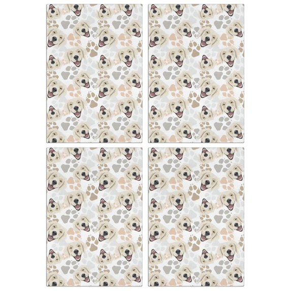 4 Pcs Funny Kitchen Towels,Cute Golden Retriever Microfiber Dish Towels,Kitchen Tea Towels,Kitchen Towel Set (18" X 26")