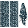 thumbnail image 1 of 4 Pcs Funny Kitchen Towels,Dark Blue Christmas Snowflake Pattern Microfiber Dish Towels,Kitchen Tea Towels,Kitchen Towel Set (18" X 26"), 1 of 7