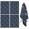 thumbnail image 1 of 4 Pcs Funny Kitchen Towels,Dark Blue Sun Moon Cloud Pattern Microfiber Dish Towels,Kitchen Tea Towels,Kitchen Towel Set (18" X 26"), 1 of 7