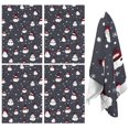 thumbnail image 1 of 4 Pcs Funny Kitchen Towels,Dark Christmas Snowman Pattern Microfiber Dish Towels,Kitchen Tea Towels,Kitchen Towel Set (18" X 26"), 1 of 7